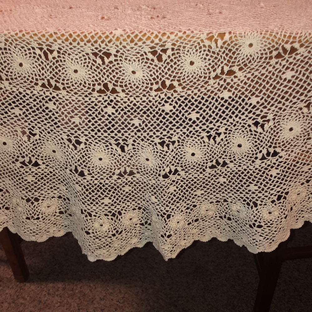 Vintage Crochet Table Cover